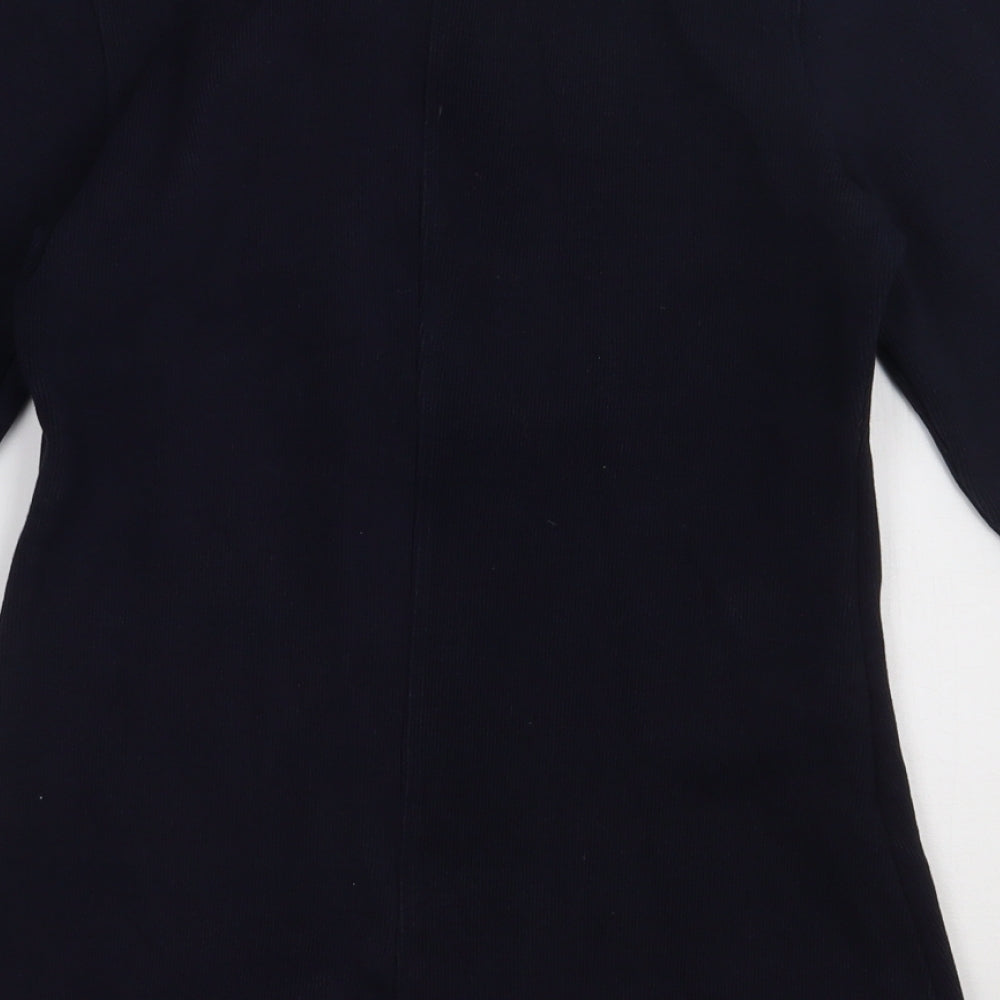Nasty Gal Womens Blue  Cotton Playsuit One-Piece Size 12  Button