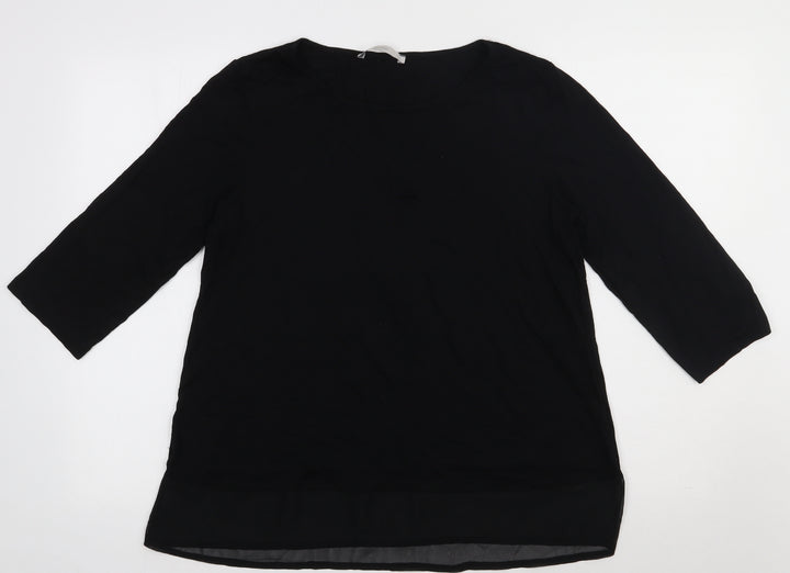 George Womens Black Viscose Pullover Sweatshirt Size 16 Pullover