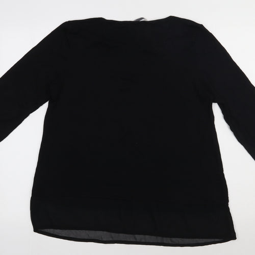 George Womens Black  Viscose Pullover Sweatshirt Size 16  Pullover