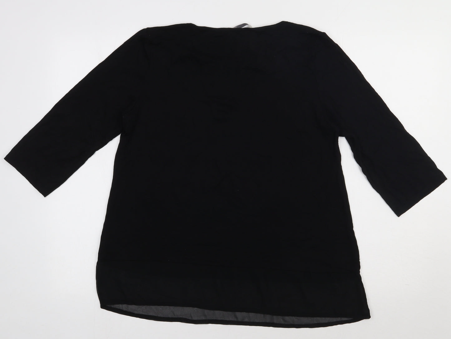 George Womens Black  Viscose Pullover Sweatshirt Size 16  Pullover