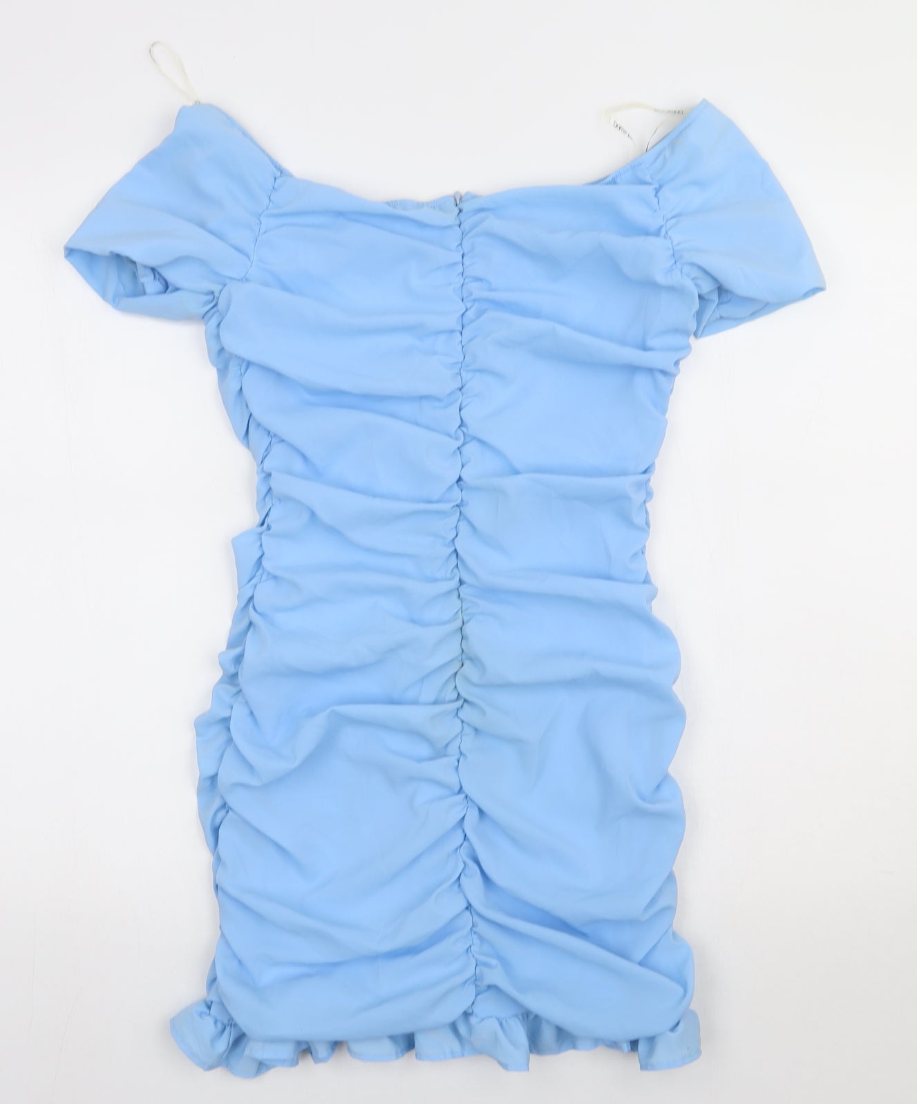 Sugar Thrills  Womens Blue  Polyester Bodycon  Size L  Off the Shoulder Pullover