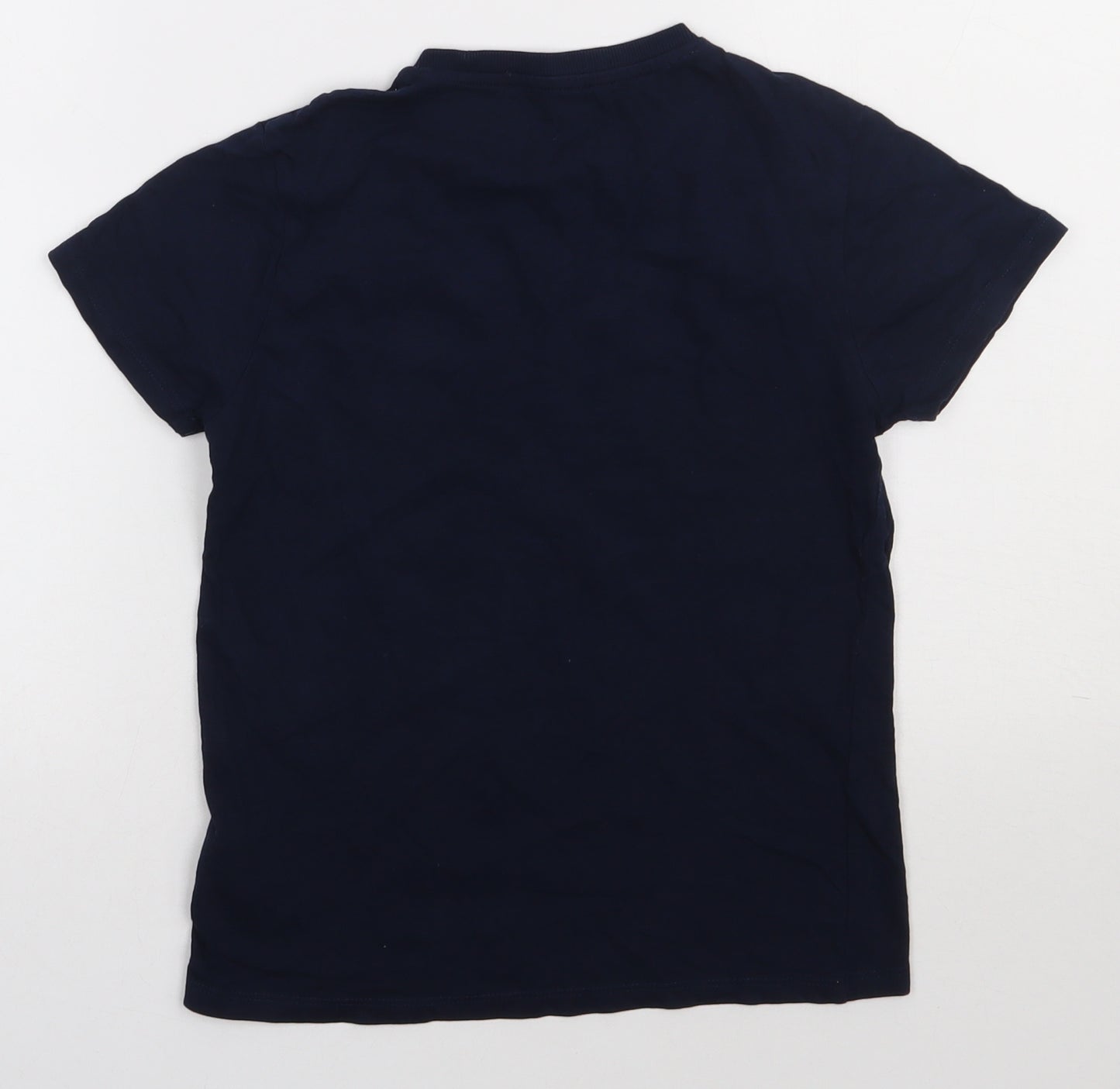 Marks and Spencer Boys Blue  Cotton Basic  Size 9-10 Years Crew Neck Pullover