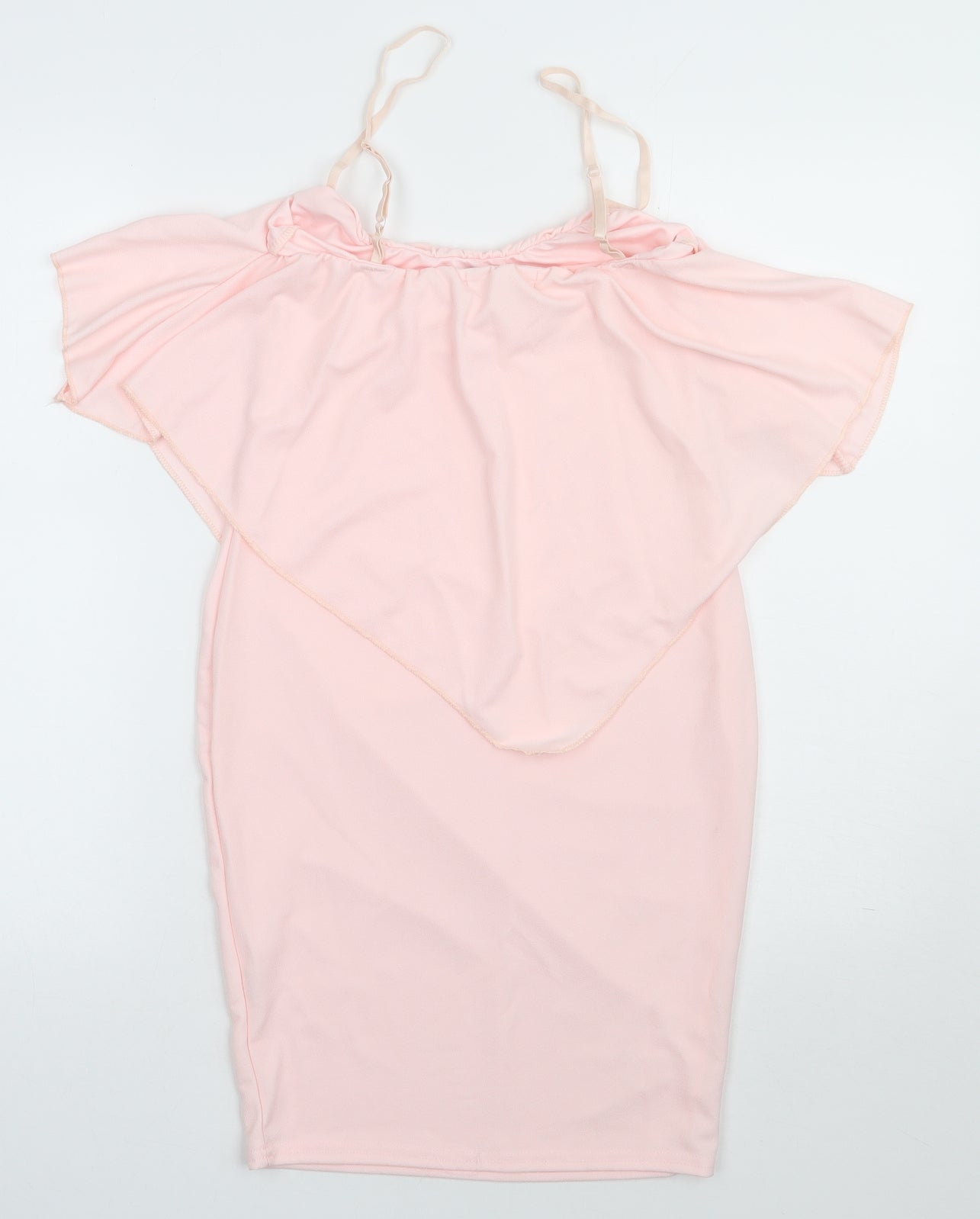 Preworn Womens Pink  Polyester Bodycon  Size 8  Square Neck Pullover