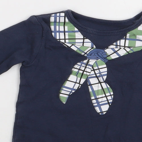 Lupilu Baby Blue Geometric Cotton Babygrow One-Piece Size 6-9 Months  Buckle