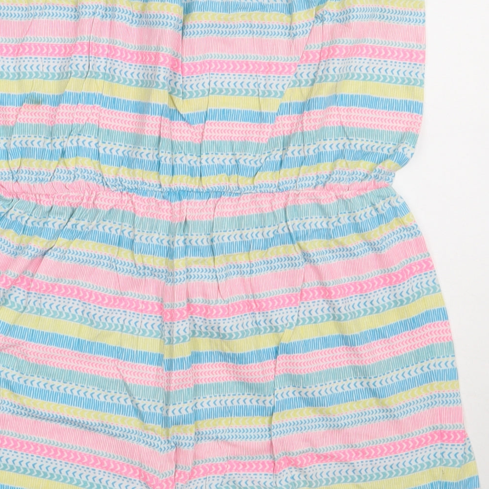 Matalan Womens Multicoloured Geometric Cotton Playsuit One-Piece Size XL