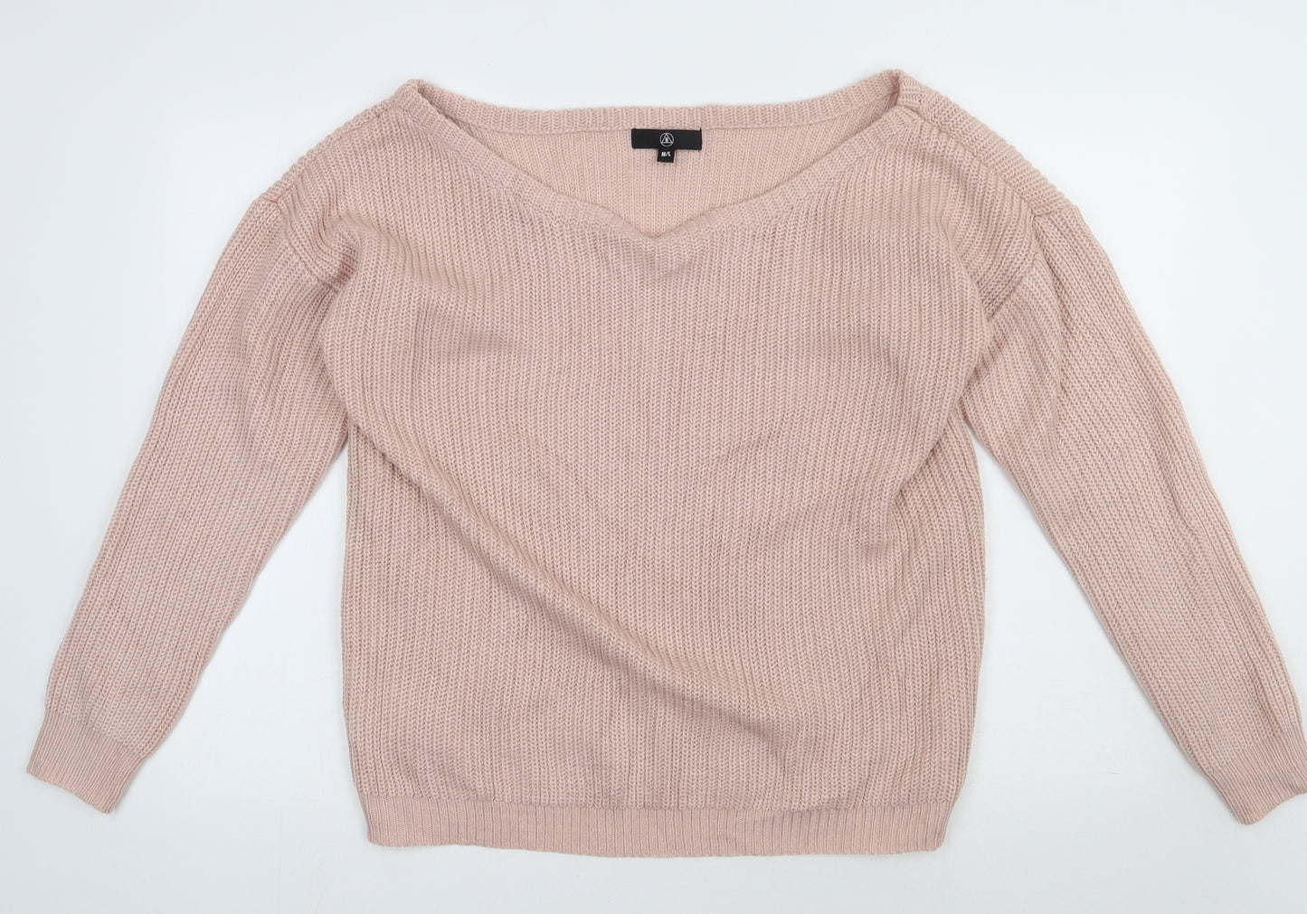 Missguided Womens Pink  Acrylic Pullover Sweatshirt Size L  Pullover