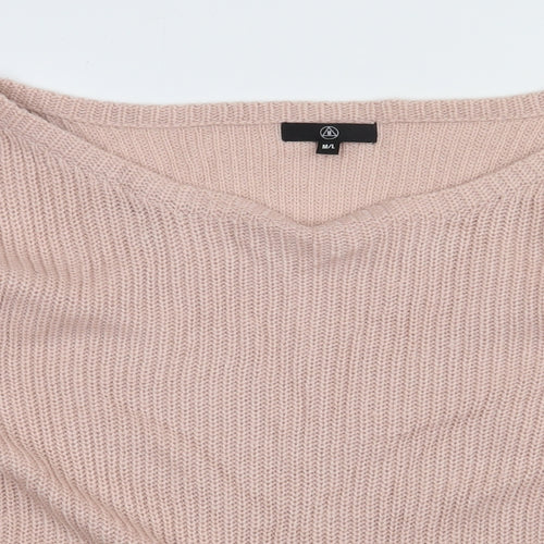 Missguided Womens Pink  Acrylic Pullover Sweatshirt Size L  Pullover