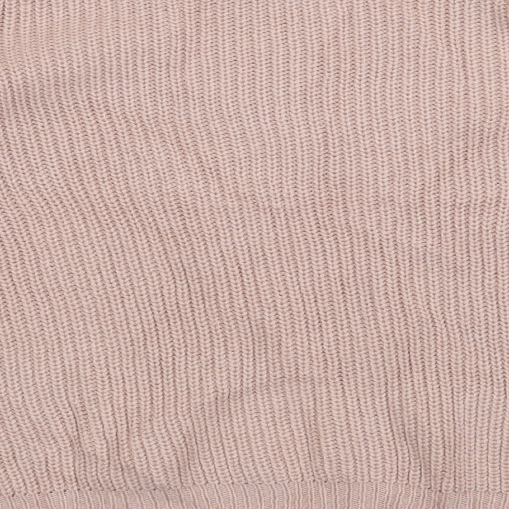 Missguided Womens Pink  Acrylic Pullover Sweatshirt Size L  Pullover