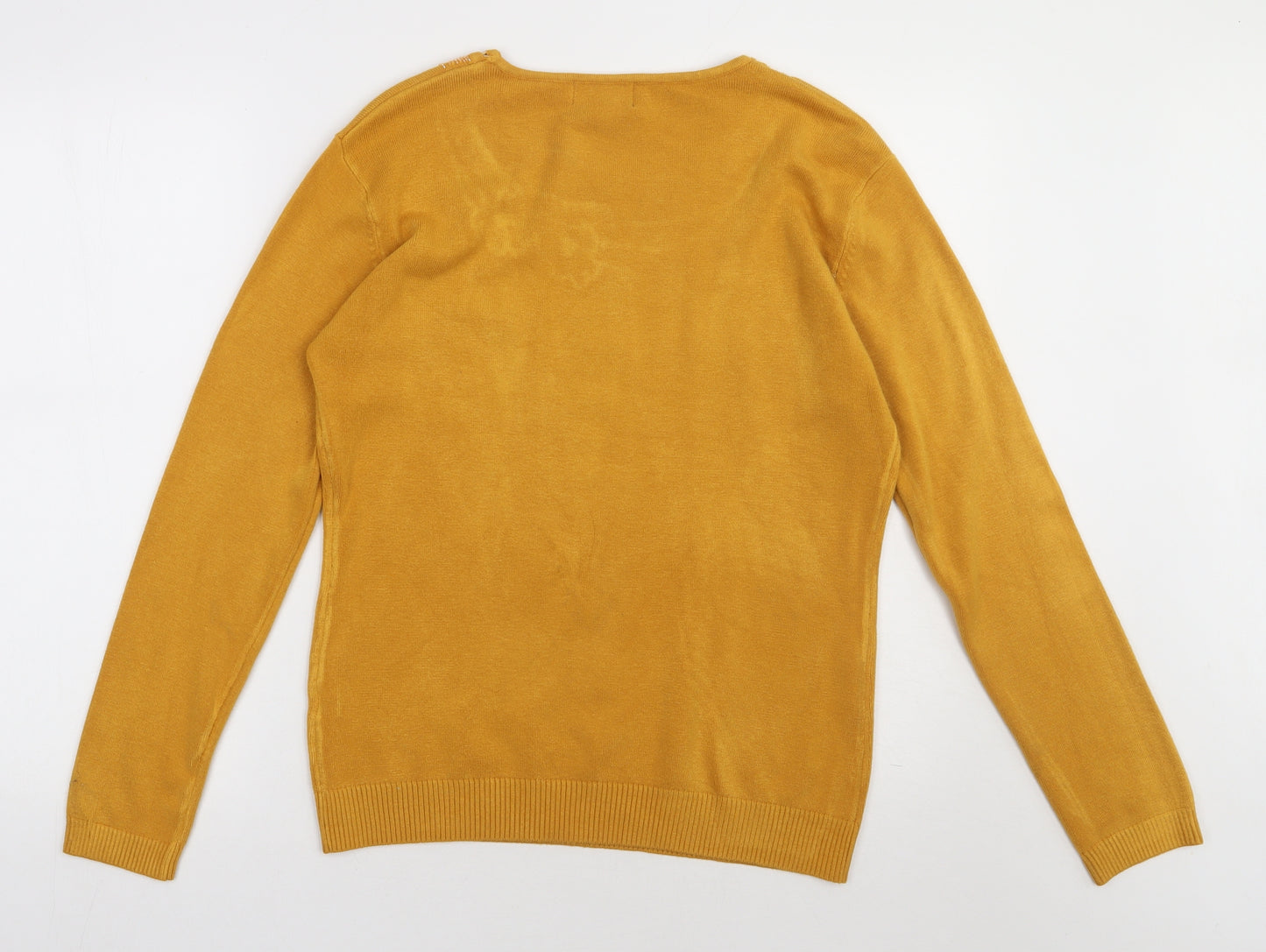 Saloos Womens Yellow  Viscose Pullover Sweatshirt Size M  Pullover