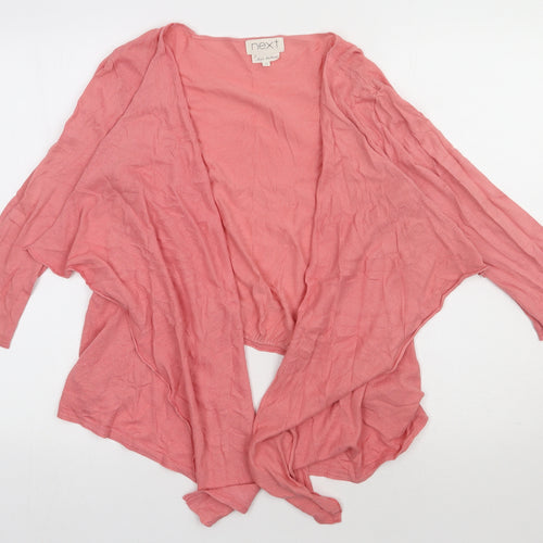 NEXT Womens Pink V-Neck  Cotton Cardigan Jumper Size 10