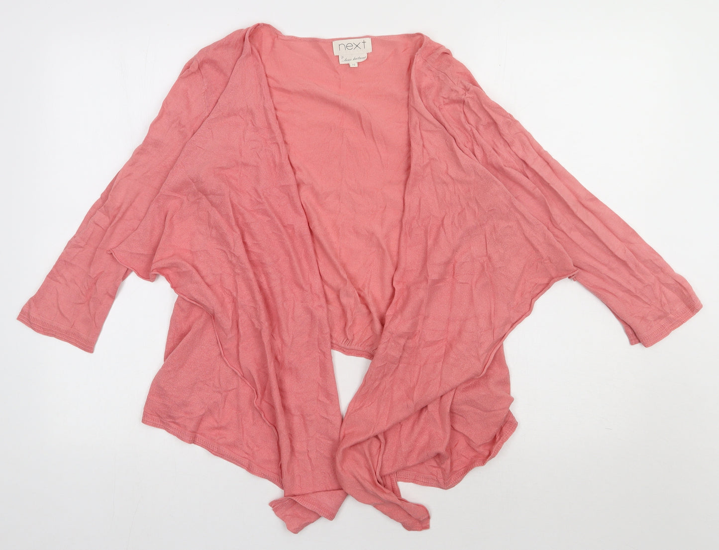 NEXT Womens Pink V-Neck  Cotton Cardigan Jumper Size 10