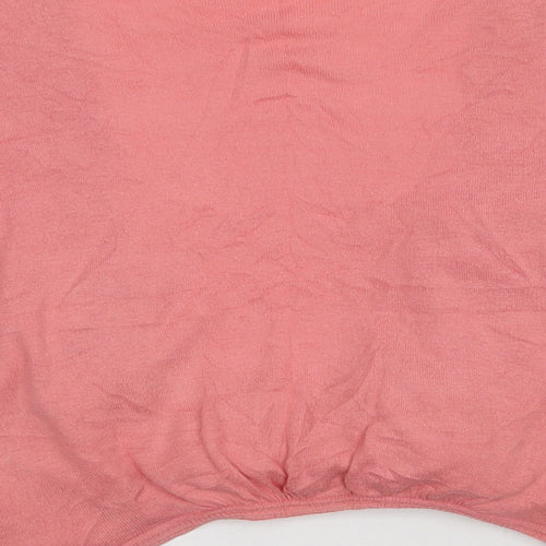 NEXT Womens Pink V-Neck  Cotton Cardigan Jumper Size 10