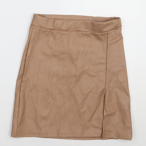 MISSYEMPIRE Womens Brown  Polyester A-Line Skirt Size 8