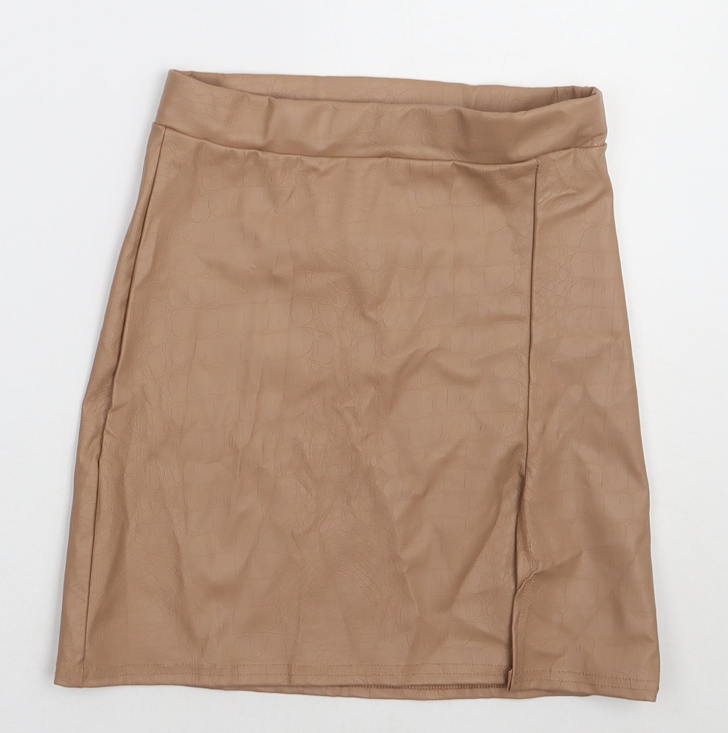 MISSYEMPIRE Womens Brown  Polyester A-Line Skirt Size 8