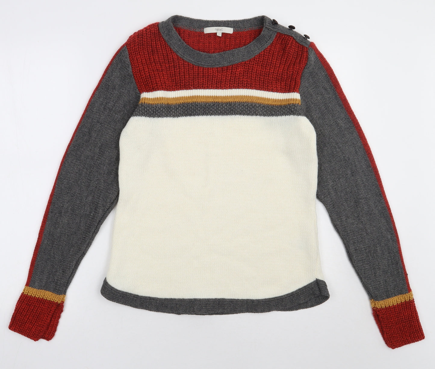 NEXT Womens Multicoloured  Acrylic Pullover Sweatshirt Size 12  Pullover