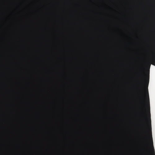 Matalan Mens Black  Cotton  Polo Size 16.5 Collared Button