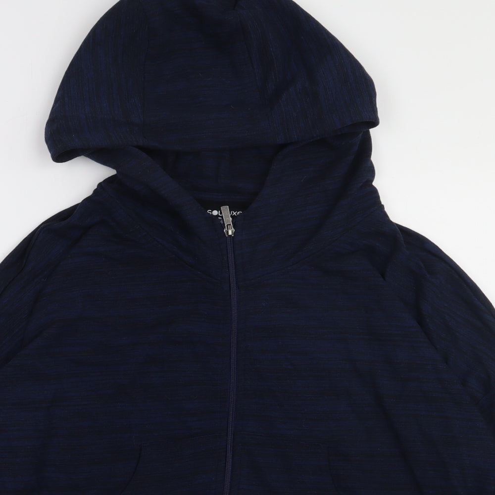 Matalan Mens Blue  Cotton Full Zip Hoodie Size XL