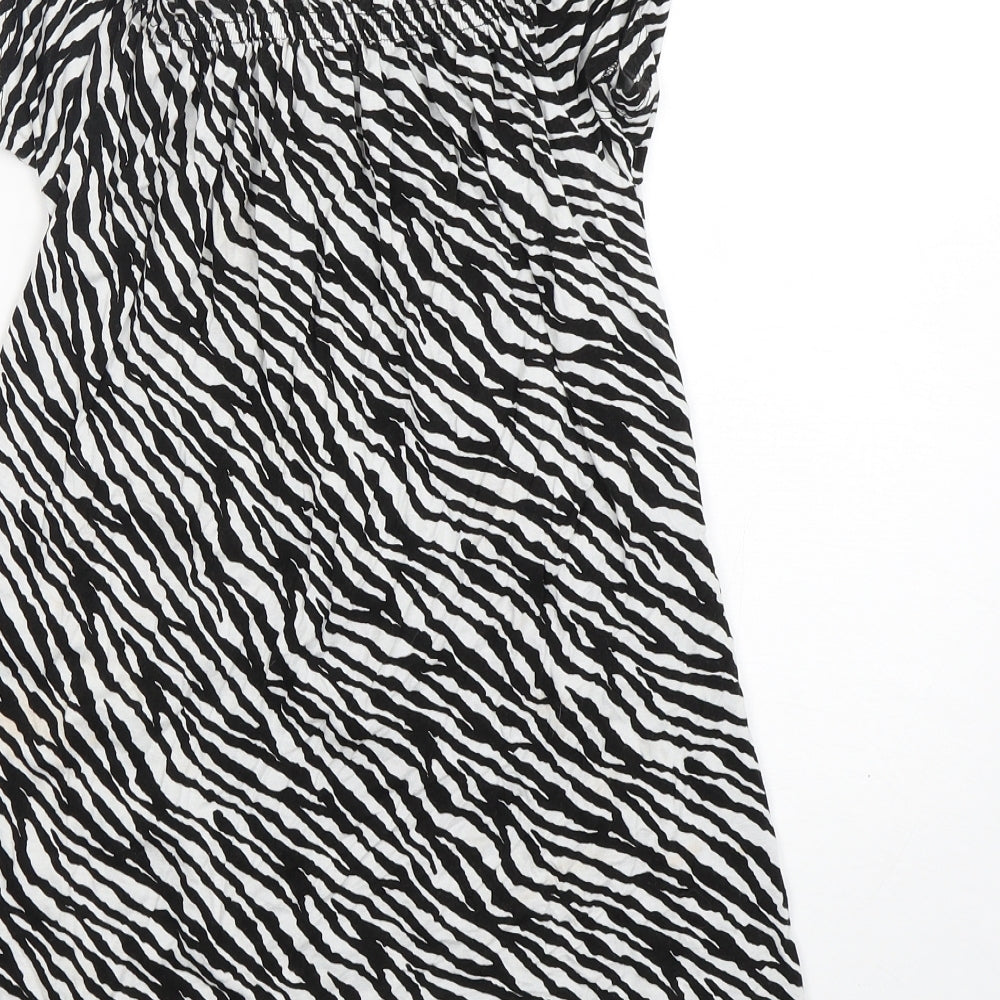 George Womens Multicoloured Animal Print  Basic T-Shirt Size XS Round Neck