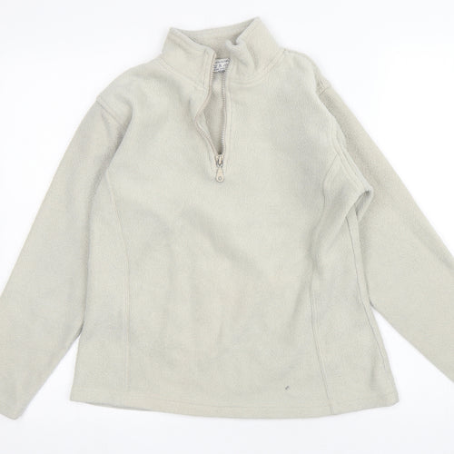 Ladies Womens Beige  Polyester Pullover Sweatshirt Size 10