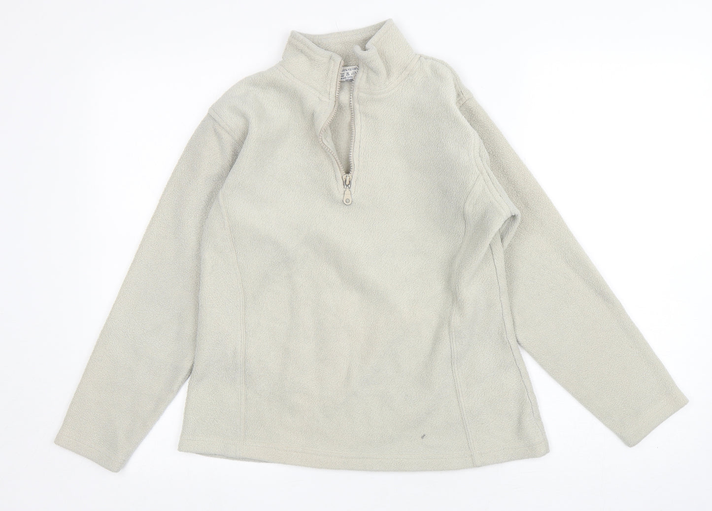 Ladies Womens Beige  Polyester Pullover Sweatshirt Size 10
