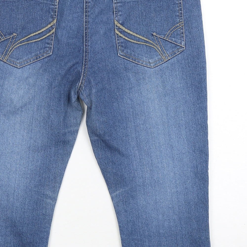 Dorothy Perkins Womens Blue  Cotton Culotte Shorts Size 14 L18 in Regular