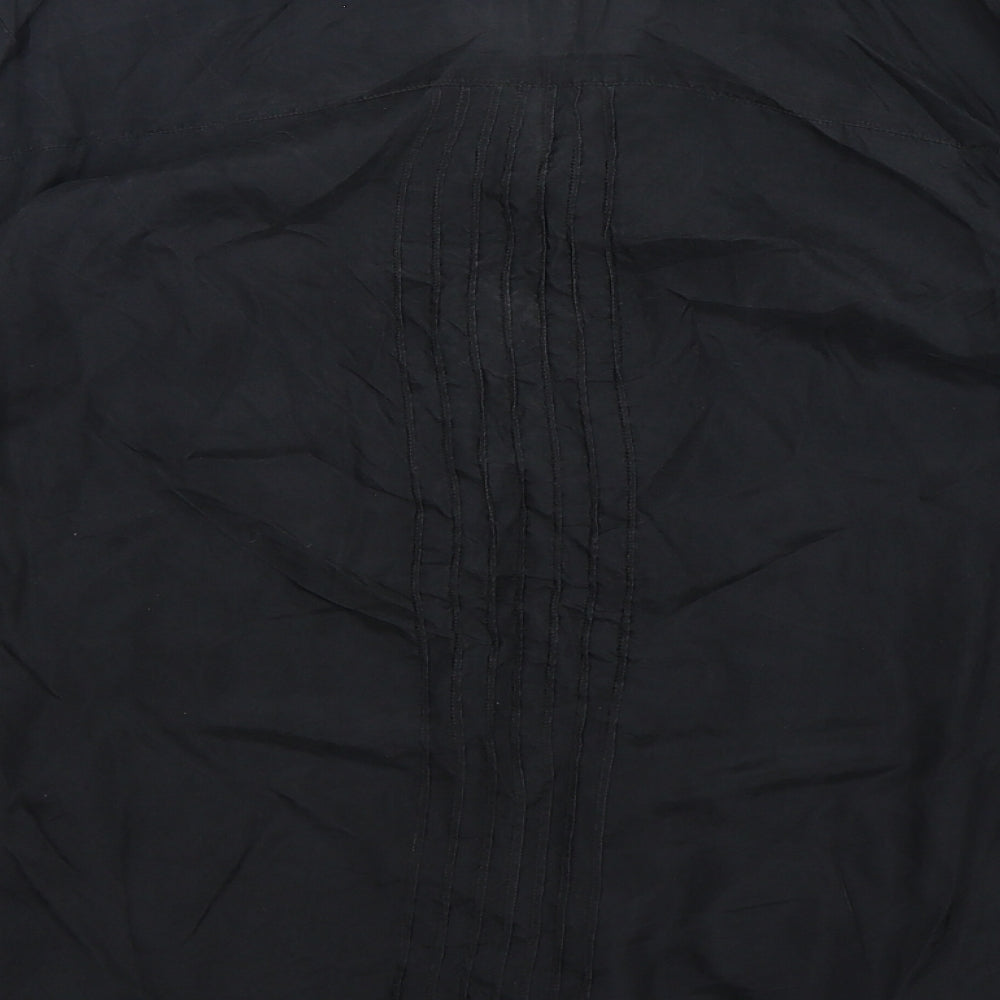 Monsoon Womens Black  Polyester Basic Blouse Size 16 V-Neck