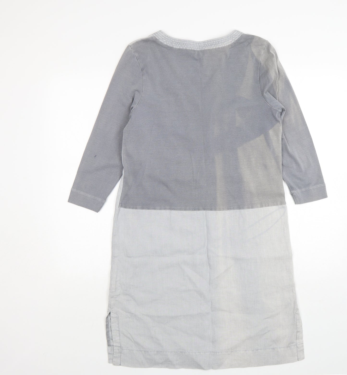 Sandwich Womens Grey  Linen A-Line  Size 8  V-Neck