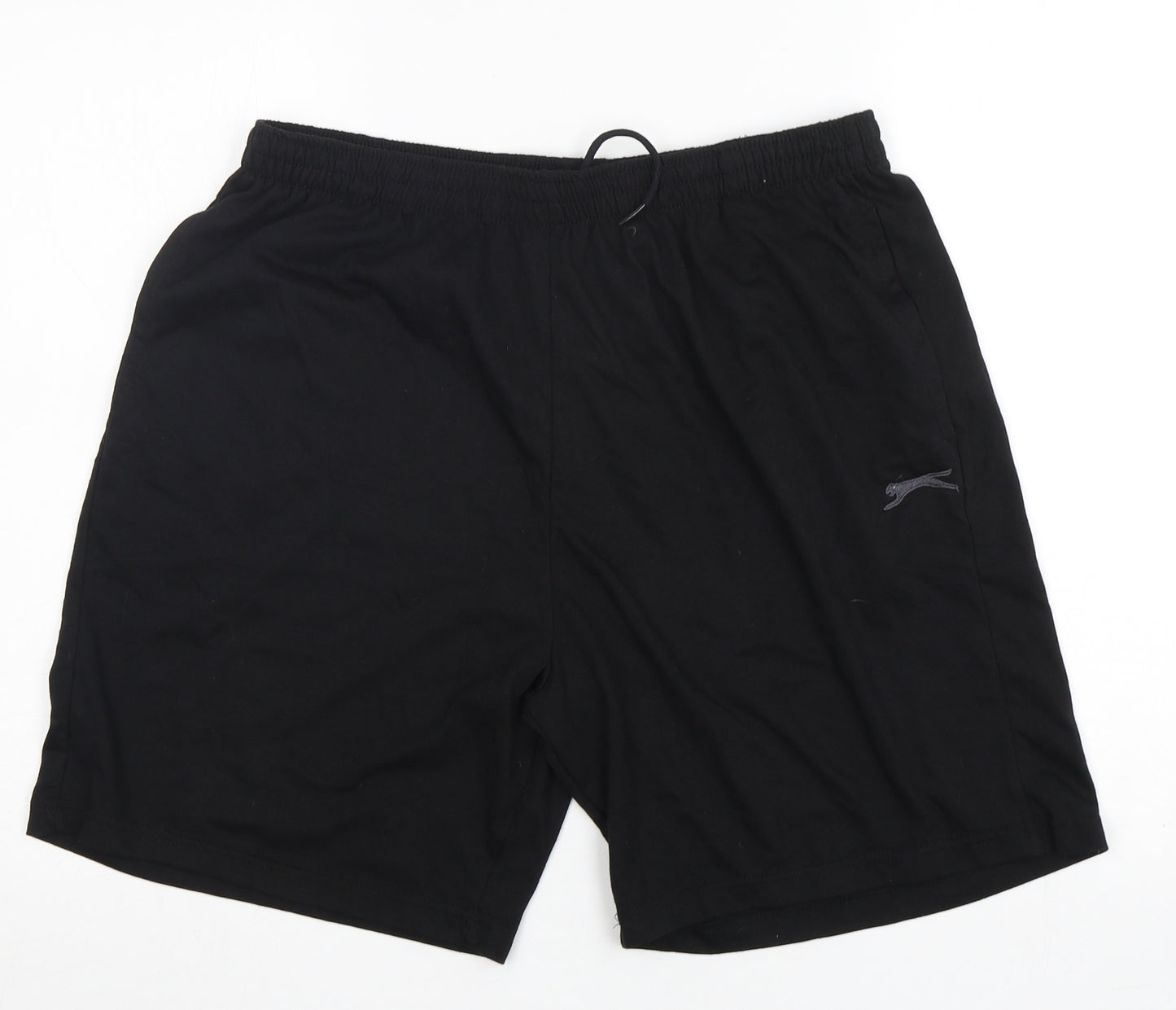 Slazenger Mens Black  Cotton Sweat Shorts Size 2XL L8 in Regular
