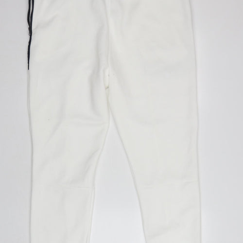Primark Mens White  Cotton Sweatpants Trousers Size 2XL L29 in Slim