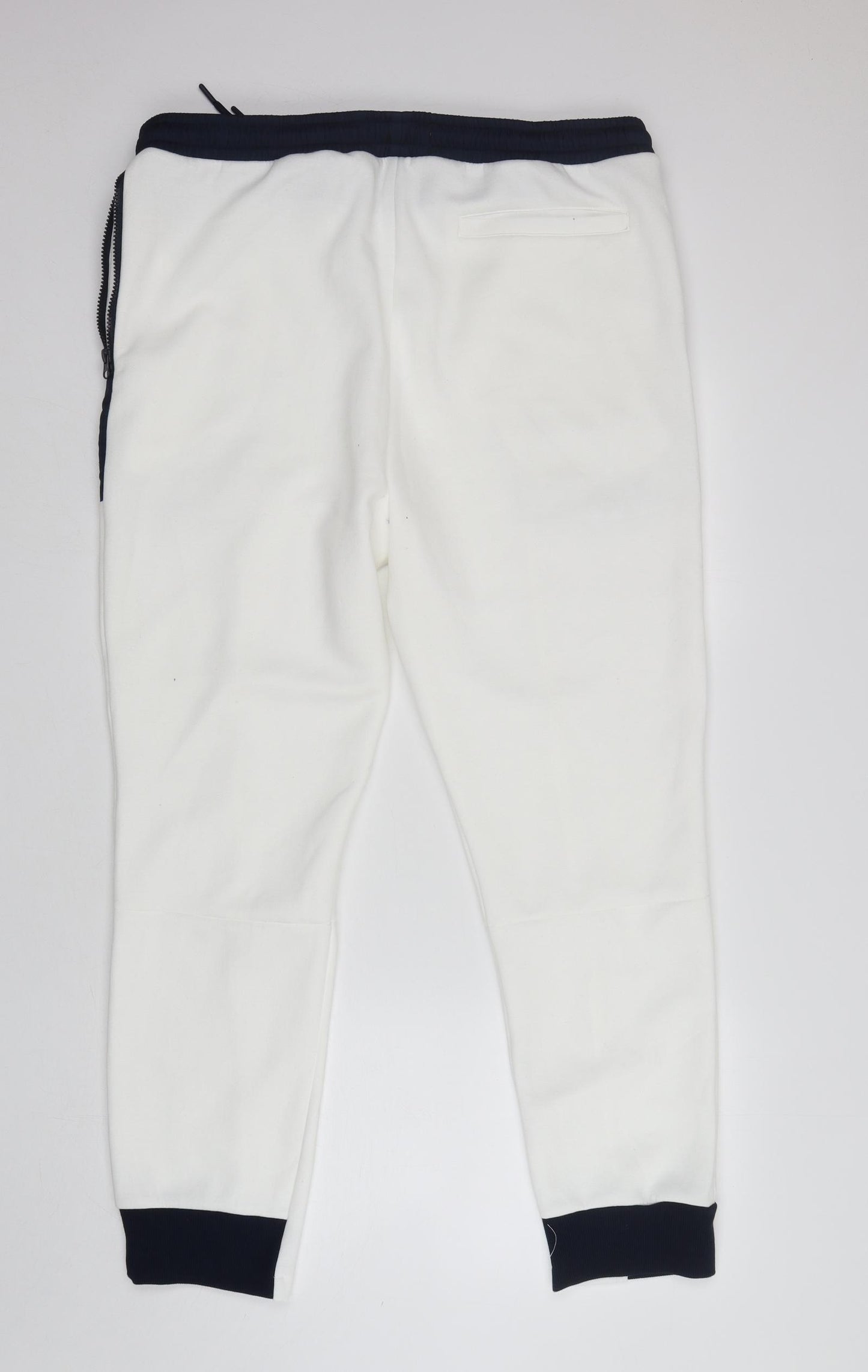 Primark Mens White  Cotton Sweatpants Trousers Size 2XL L29 in Slim
