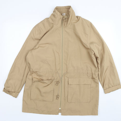 Preworn Womens Beige   Windbreaker Coat Size 16