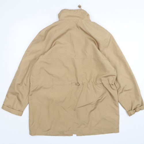 Preworn Womens Beige   Windbreaker Coat Size 16
