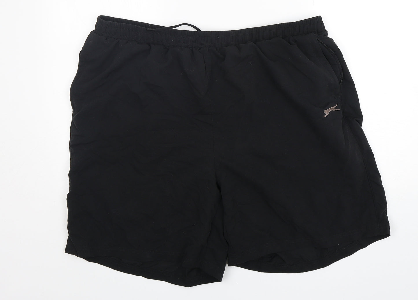 Slazenger Mens Black  Polyester Athletic Shorts Size 4XL L7 in Regular