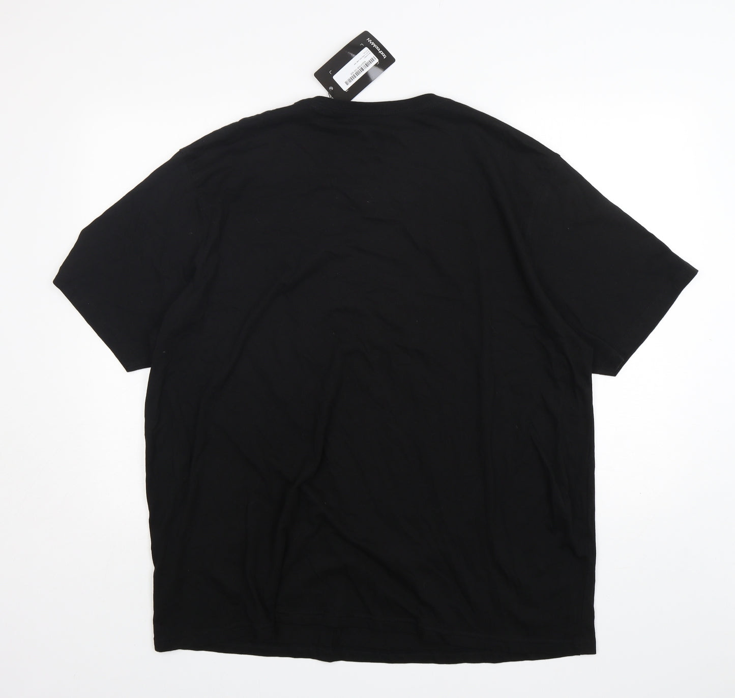 BoohooMAN Mens Black  Cotton  T-Shirt Size 3XL Round Neck  - The Notorious B.I.G