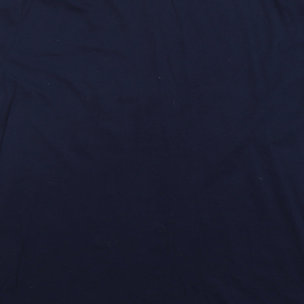 Reebok Mens Blue  Cotton  T-Shirt Size 2XL Round Neck