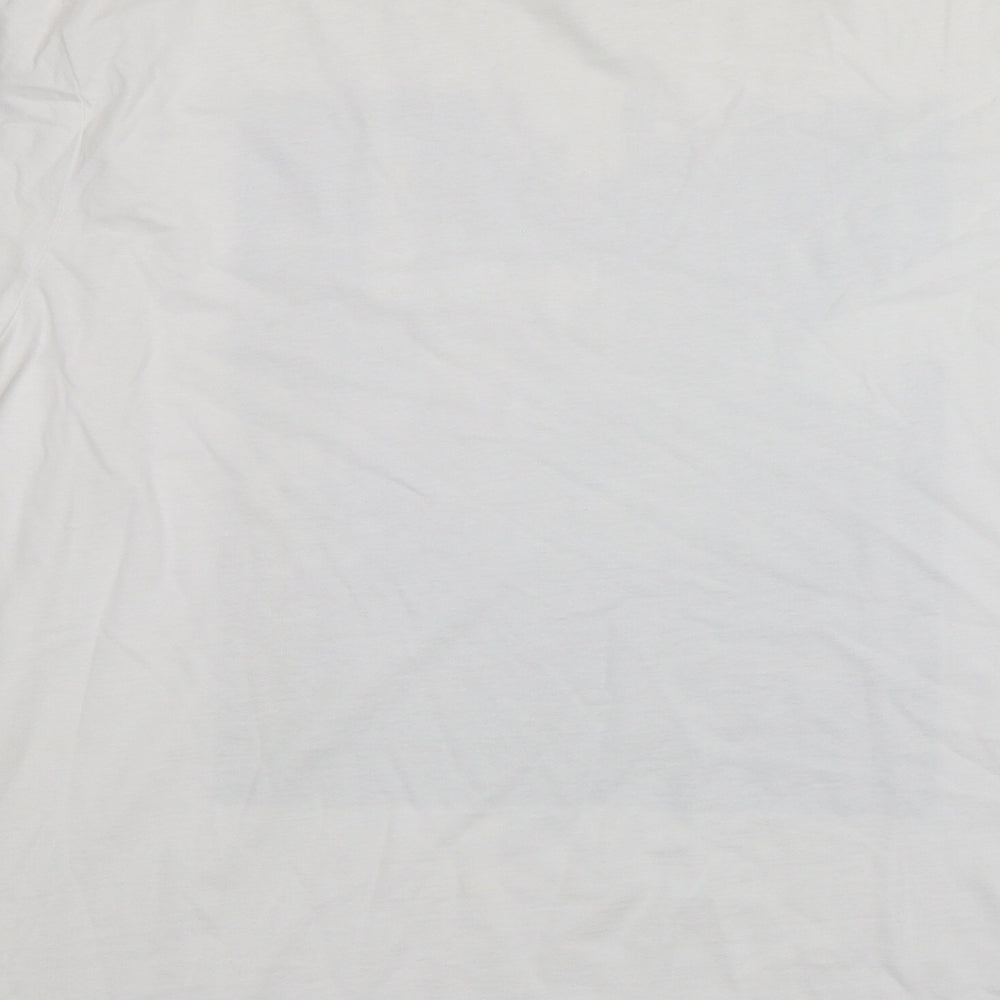 TU Mens White  Cotton  T-Shirt Size 2XL Round Neck  - New York