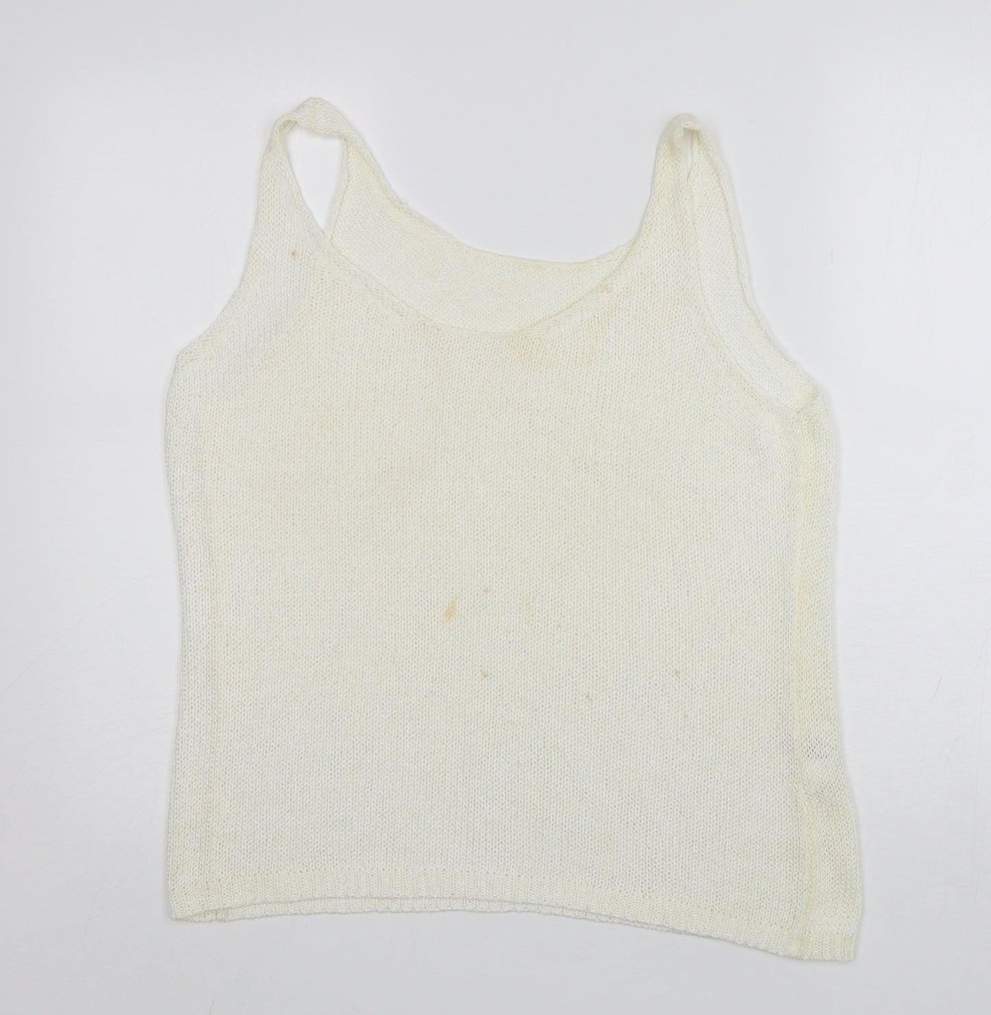 NEXT Womens Ivory V-Neck  Polyester Vest Jumper Size 16
