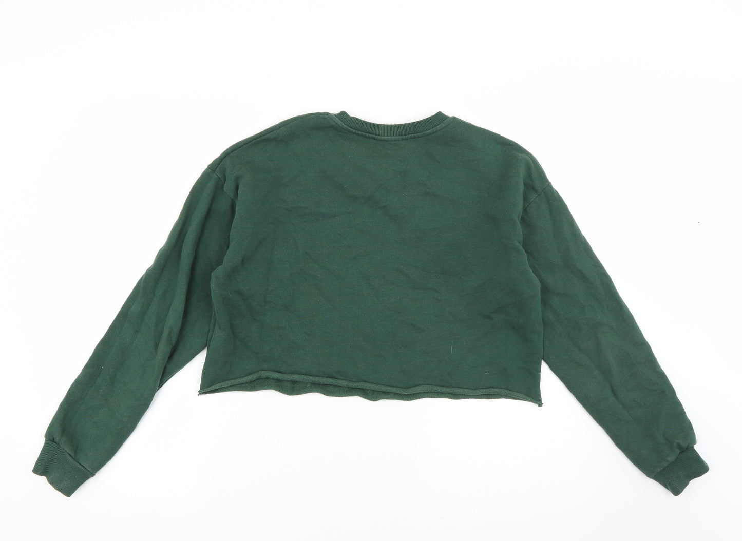 Primark Womens Green  Cotton Pullover Sweatshirt Size 6  Pullover - Ti Amo