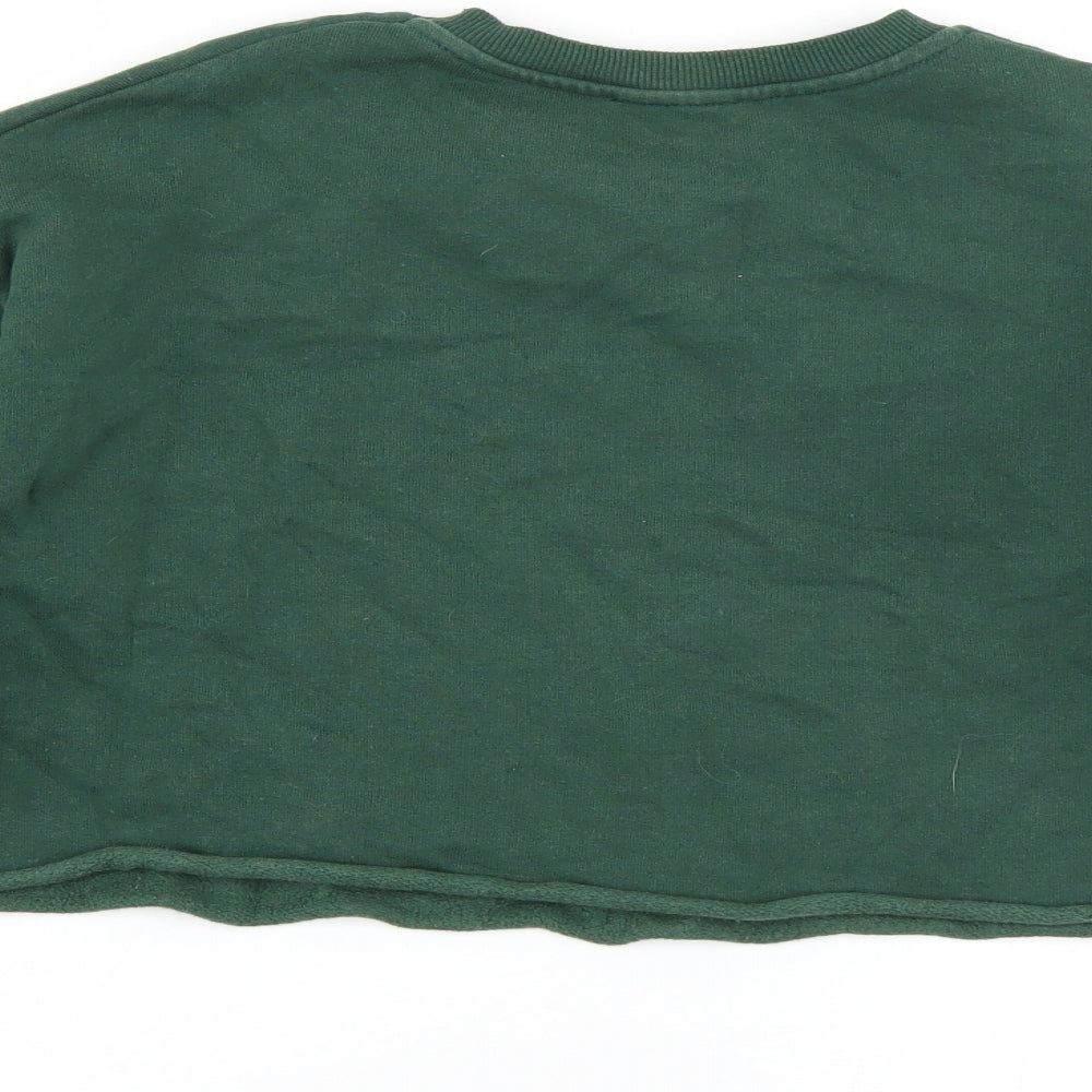 Primark Womens Green  Cotton Pullover Sweatshirt Size 6  Pullover - Ti Amo
