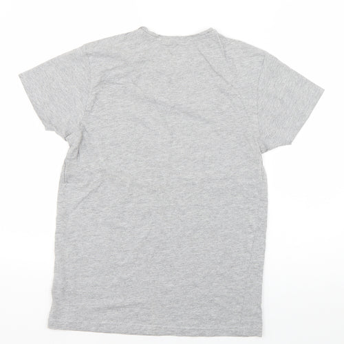 Primark Boys Grey  Cotton Basic T-Shirt Size S Round Neck Pullover