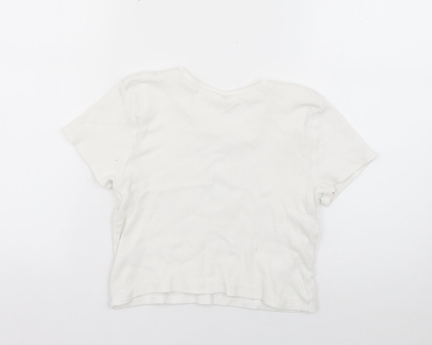 Candy Couture Girls White  Cotton Basic T-Shirt Size 12 Years Scoop Neck Pullover - Zodiac Chart