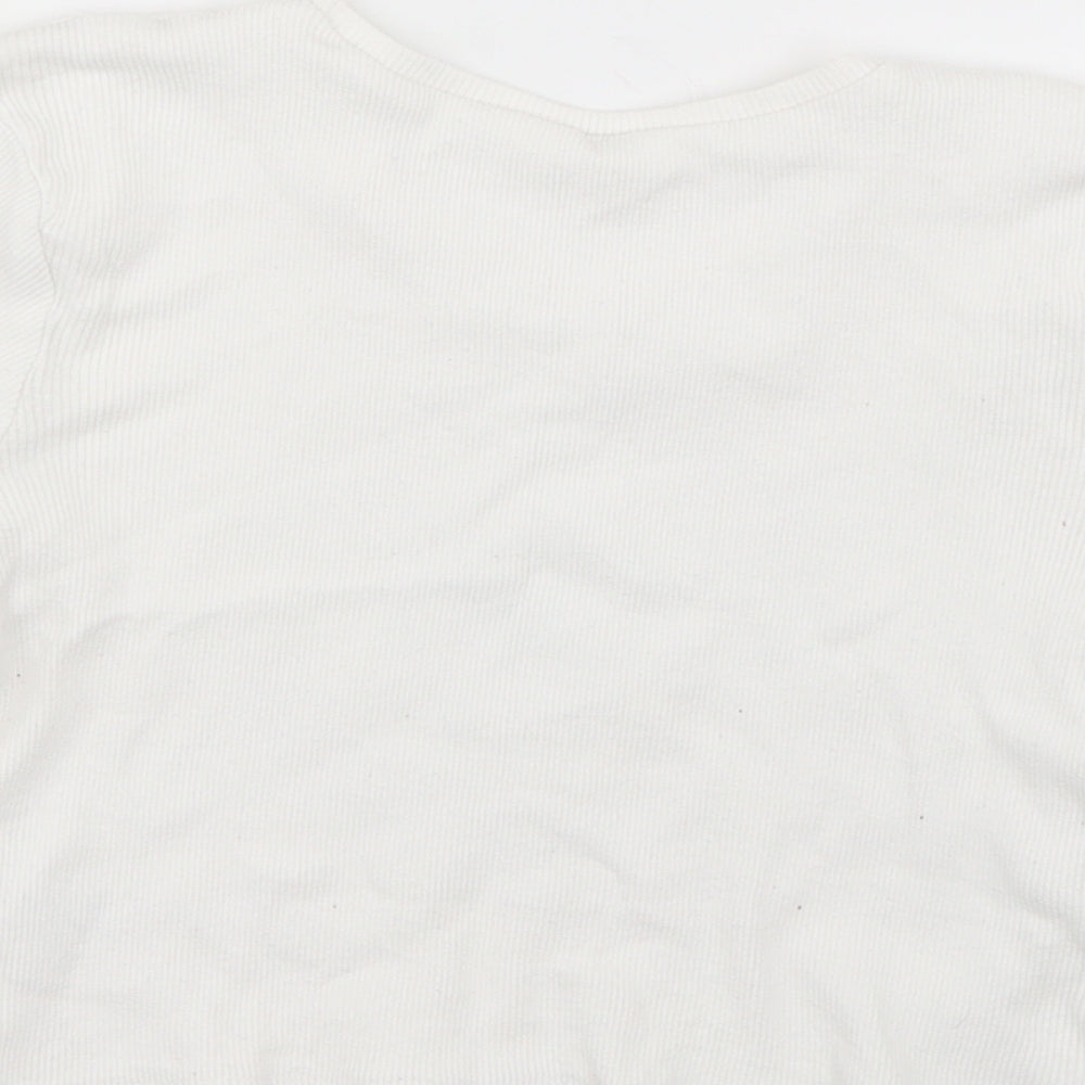 Candy Couture Girls White  Cotton Basic T-Shirt Size 12 Years Scoop Neck Pullover - Zodiac Chart