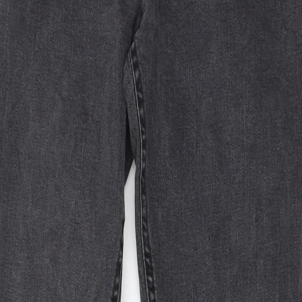George Mens Grey  Cotton Straight Jeans Size 32 in L32 in Regular Button