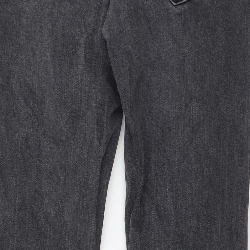 George Mens Grey  Cotton Straight Jeans Size 32 in L32 in Regular Button