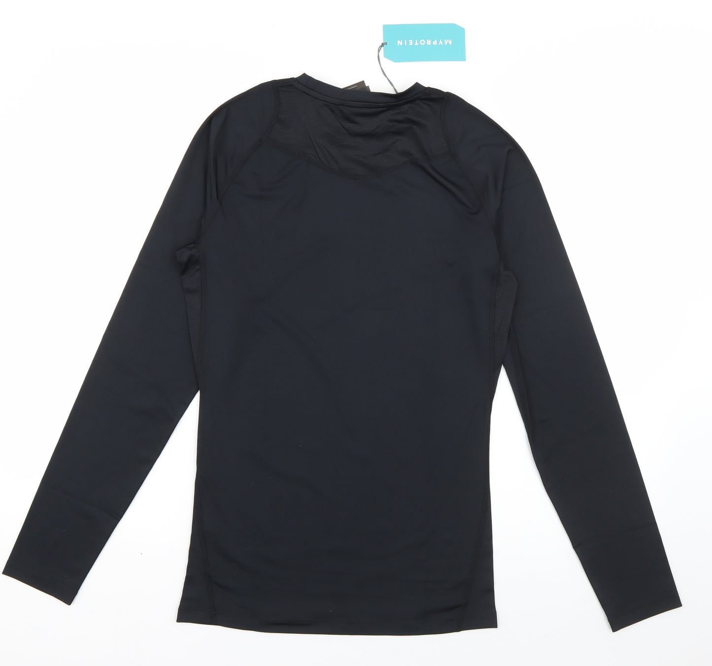 Myprotein Womens Black  Polyester Basic T-Shirt Size M Round Neck