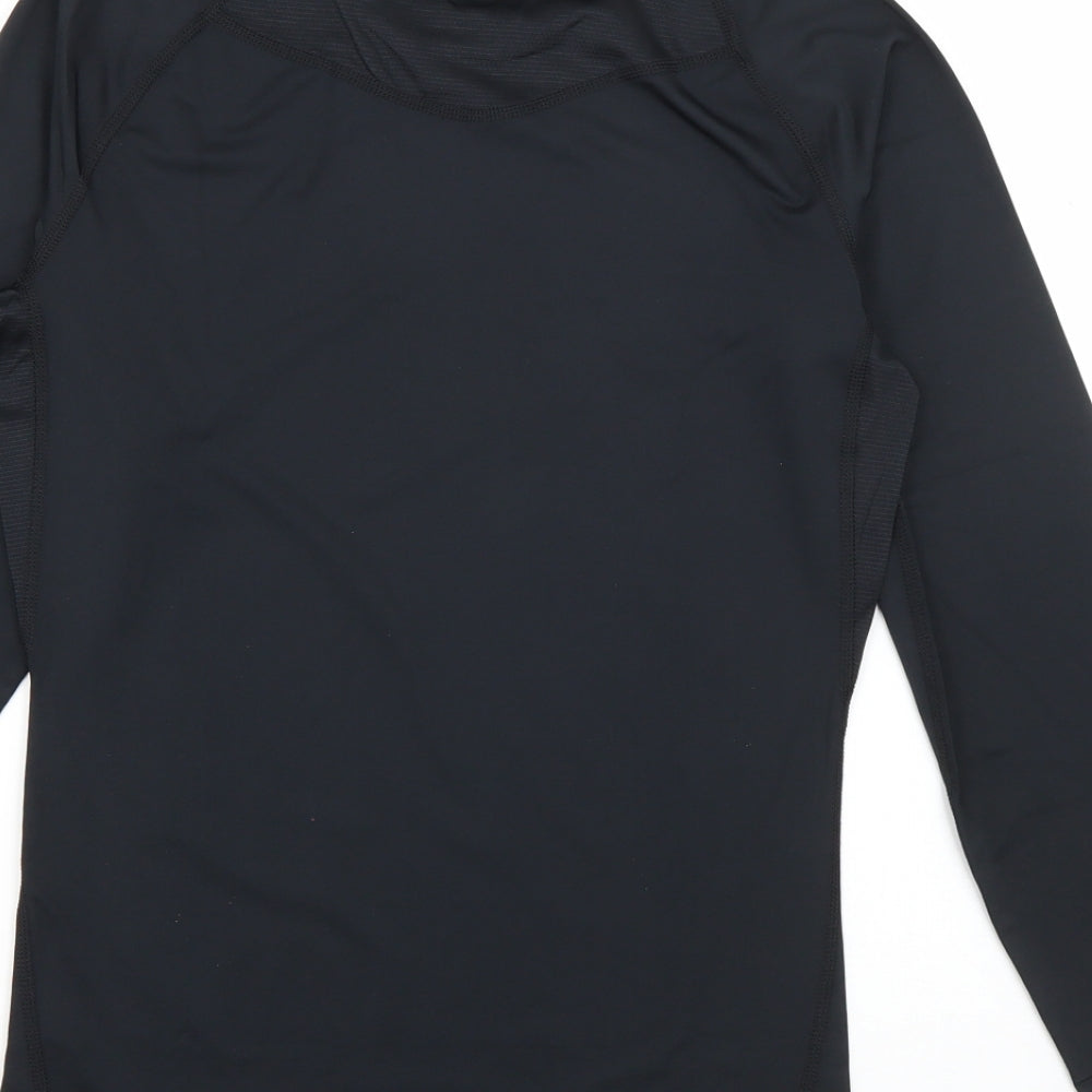 Myprotein Womens Black  Polyester Basic T-Shirt Size M Round Neck