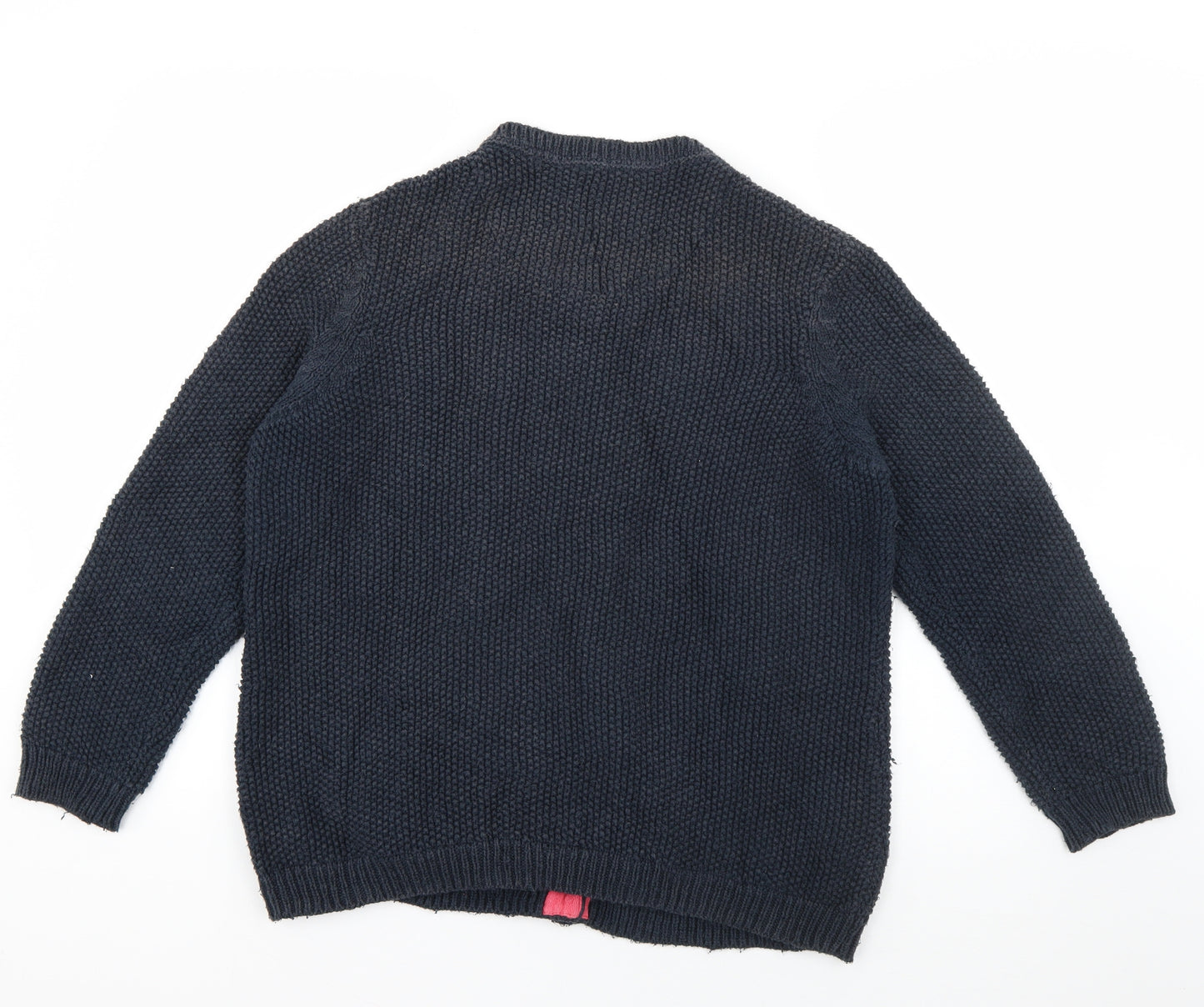 Per Una Womens Blue V-Neck  Cotton Cardigan Jumper Size 14