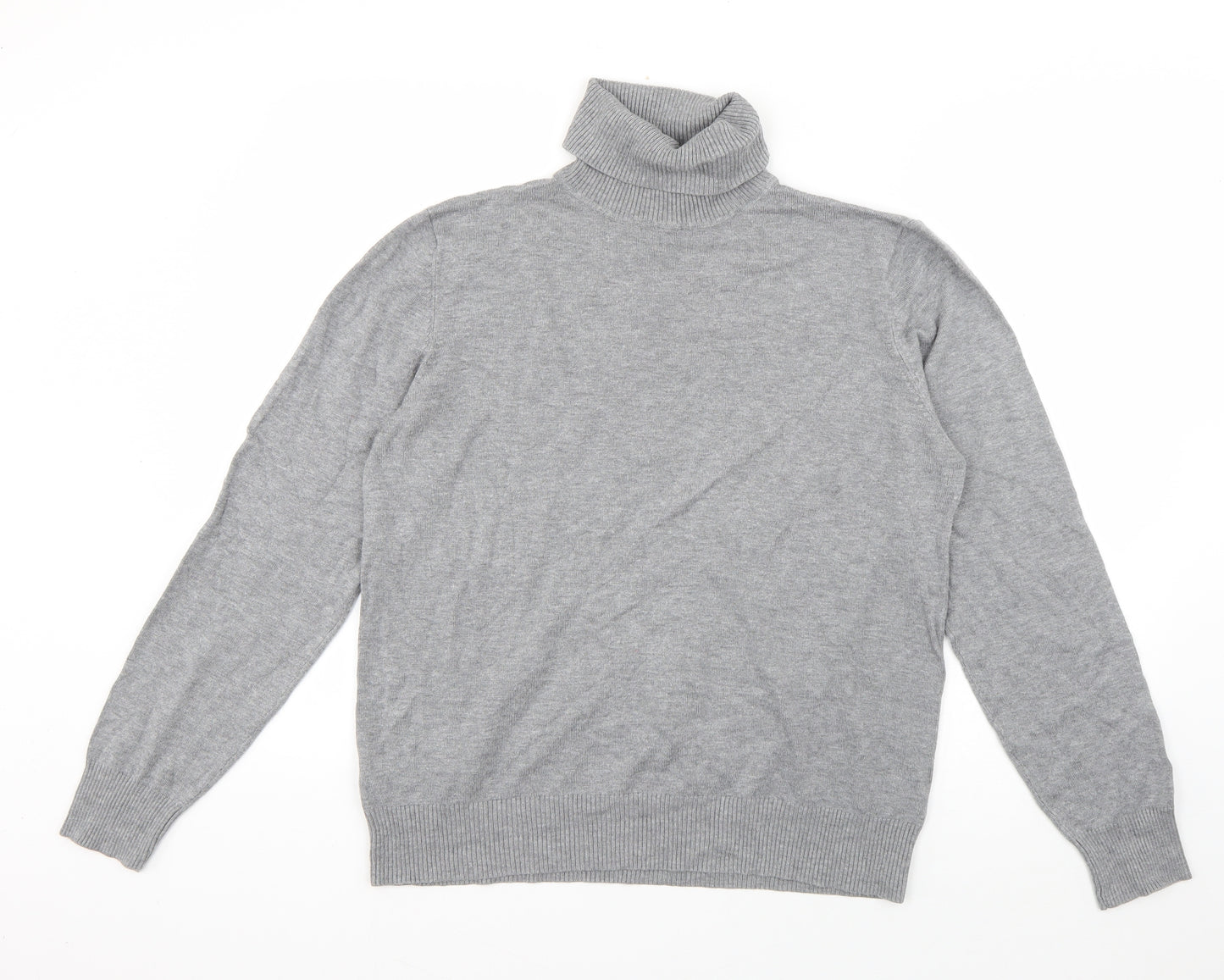 Papaya Womens Grey Roll Neck  Viscose Pullover Jumper Size 20