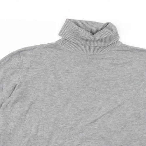 Papaya Womens Grey Roll Neck  Viscose Pullover Jumper Size 20