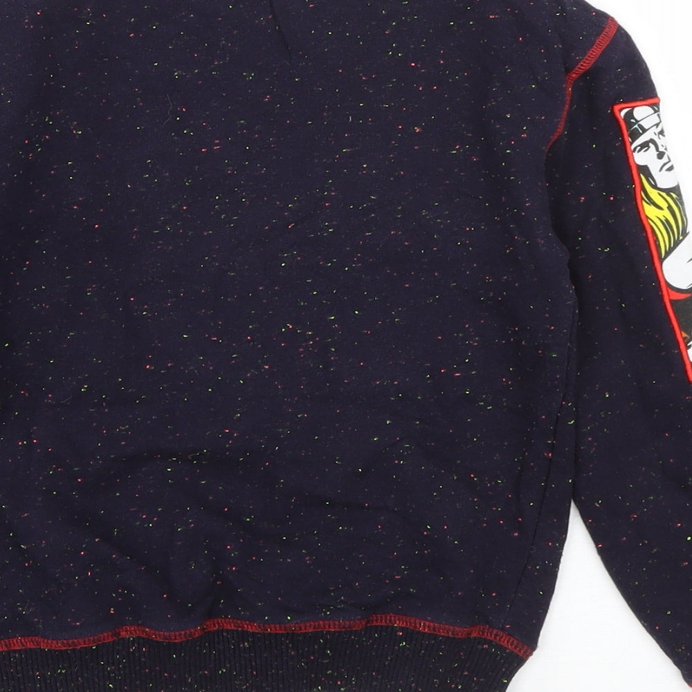 George Boys Blue  Cotton Pullover Sweatshirt Size 6-7 Years  Pullover